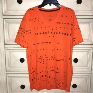 Armani Exchange Orange T-Shirt Medium